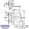 Grohe Eurosmart Cosmopolitan E Electric Infra-Red Wall Basin Mixer Dimensions